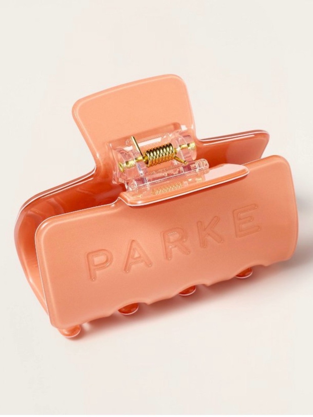Parke Coral Hair Claw Clip - Peachy Orange | NWT
